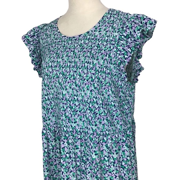 A New Day Floral Smocked Open Back Midi Dress Size XXL - Picture 8 of 9